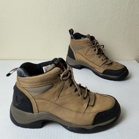 Ariat Terrain Boots 8B Hiking Riding Taupe  Outdoor Lace Up - Picture 7 of 14